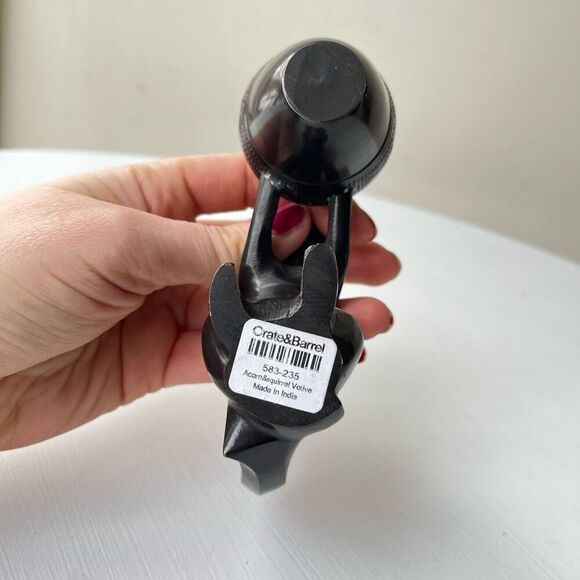 Crate & Barrel Antiqued Solid Brass Squirrel & Acorn Votive Holder - Picture 4 of 9